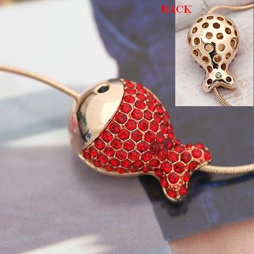 GORGEOUS PUFF FISH SWAROVSKI CRYSTALS NECKLACE